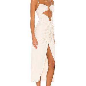 Camila Coelho Yasmeen Midi Dress in Beige